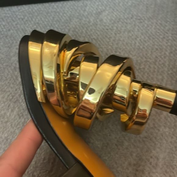 NIB , KEEYAHRI Black Calf leather Super Gorgeous  Heels  shoes size 36 ๐ธ - Picture 3 of 12